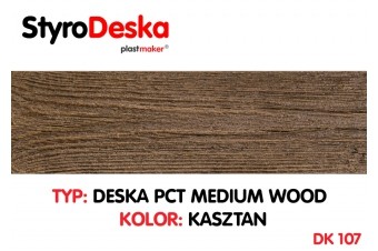 Profil drewnopodobny Styrodeska Medium Wood kolor KASZTAN wymiar 14 cm x 200 cm x 1 cm  cena za 1 m2